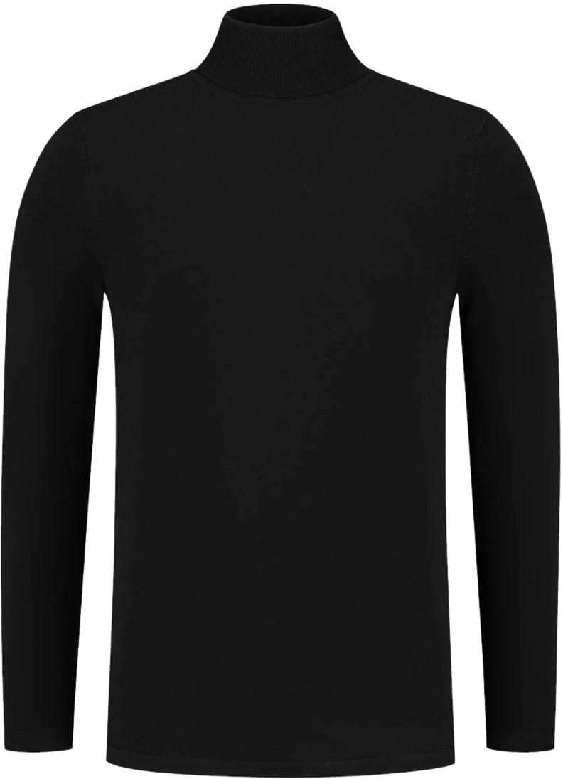 Pure Path Pure Path Essential Knitwear Turtleneck Sweater Black Zwart