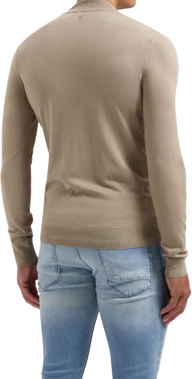 Pure Path Pure Path Essential Knitwear Half Zip Sweater Taupe Taupe