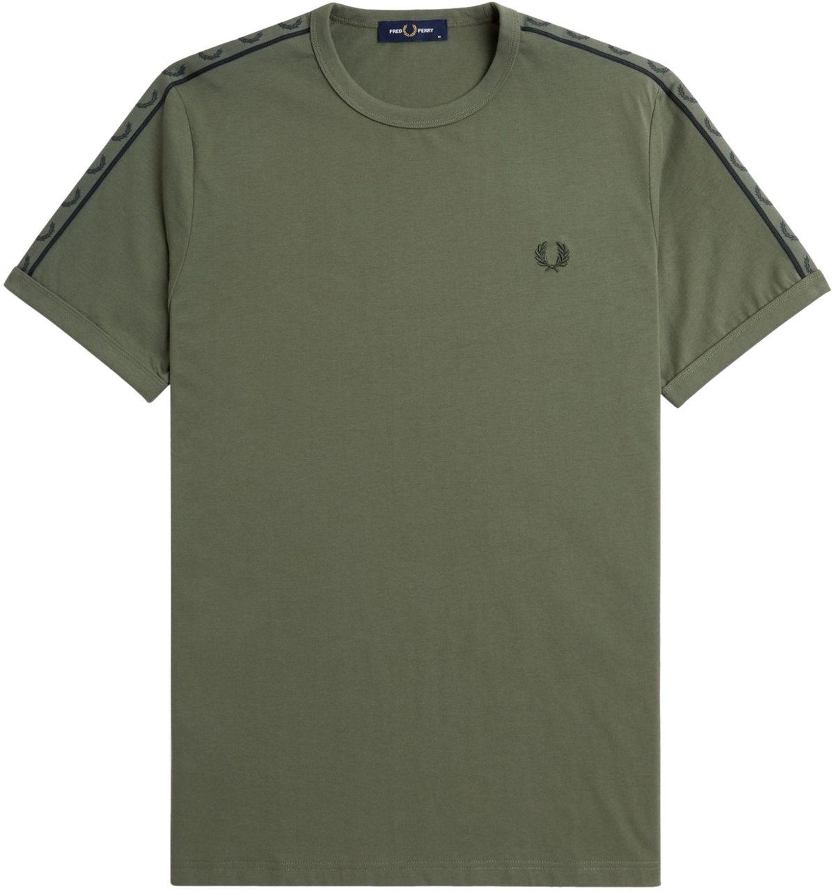 Fred Perry Fred Perry Contrast Tape Ringer  T-Shirt Groen