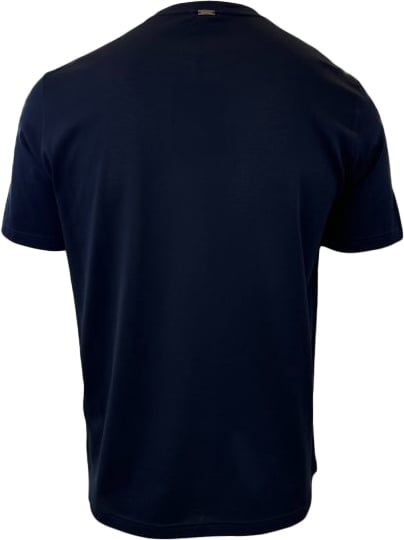 Herno T-shirt Navy met borstzak Blauw