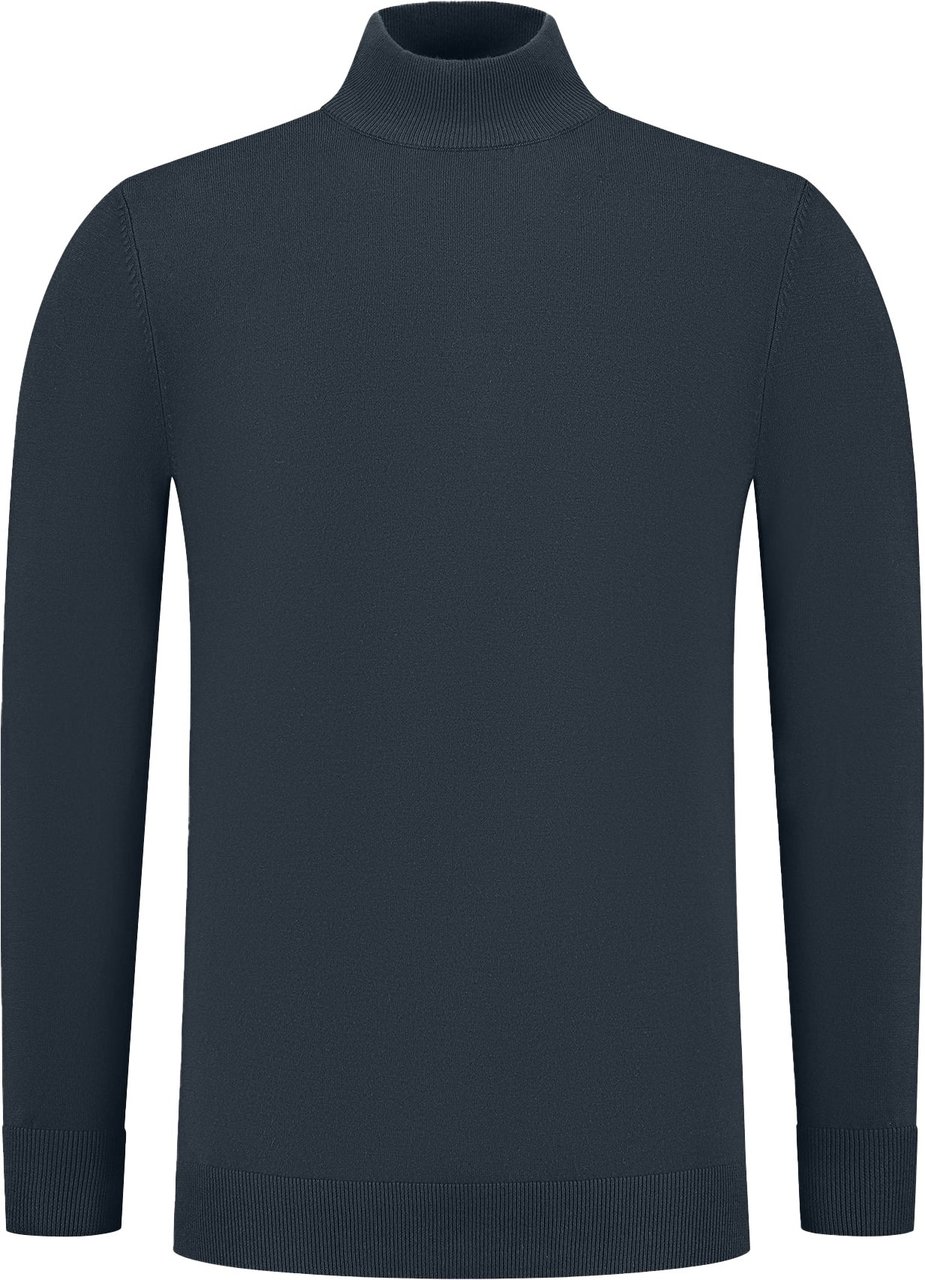 Pure Path Mock neck navy Blauw