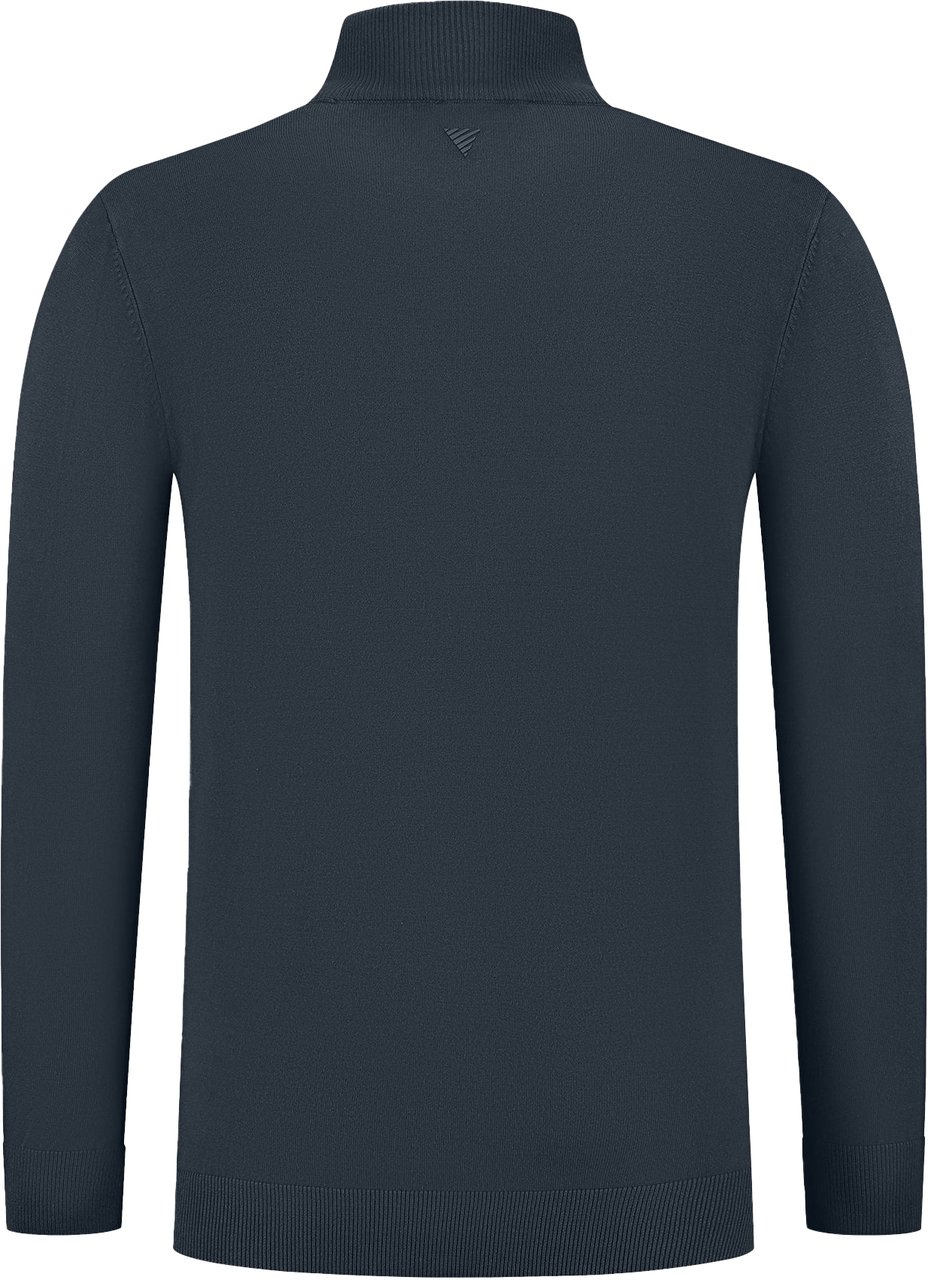 Pure Path Mock neck navy Blauw