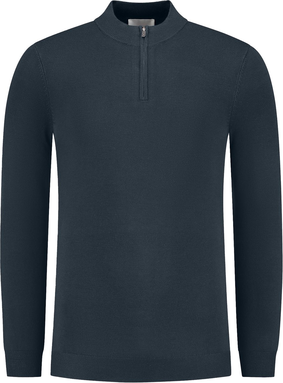 Pure Path Knitwear Halfzip Blauw