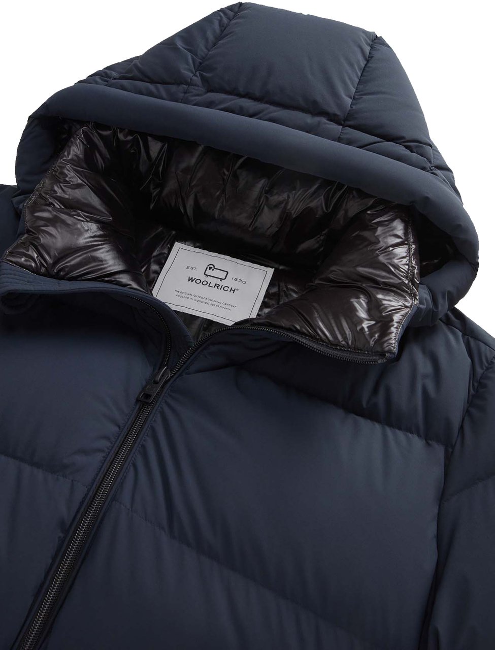 Woolrich Sierra Supreme Down Jacket Melton Blue Blauw