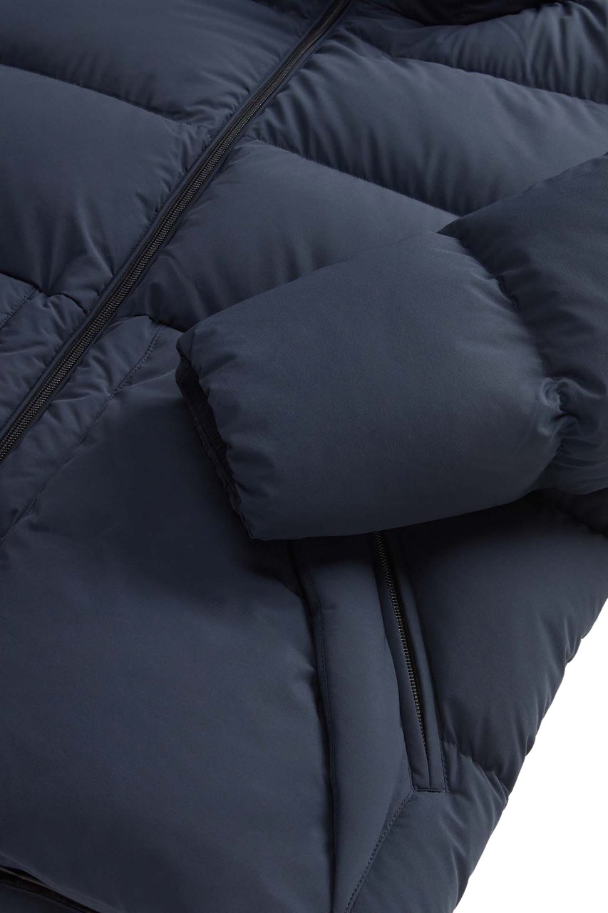 Woolrich Sierra Supreme Down Jacket Melton Blue Blauw