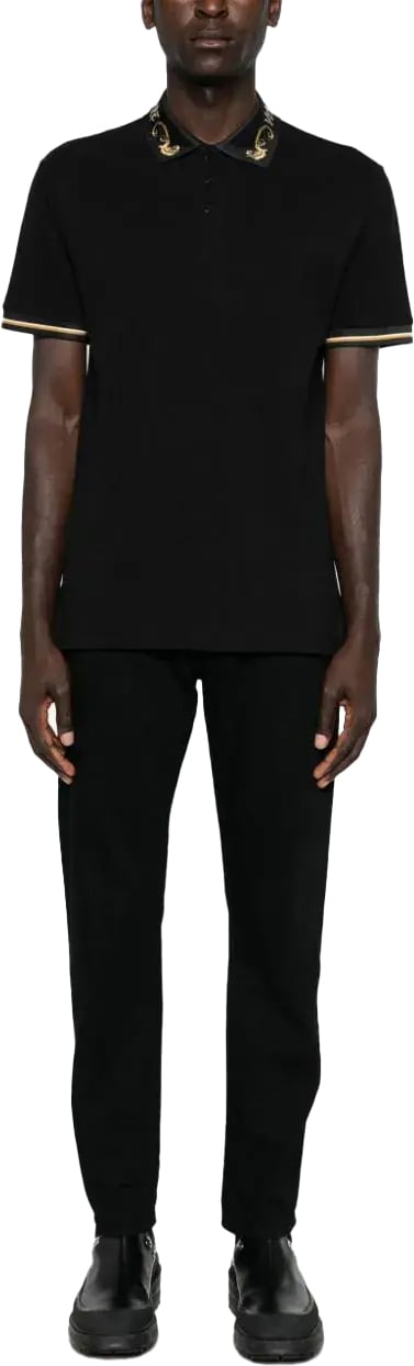 Versace Jeans Couture Polo Chromo Collar Black Zwart