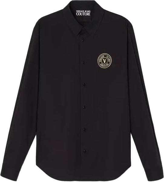 Versace Jeans Couture Shirt Black Basic Soft Zwart