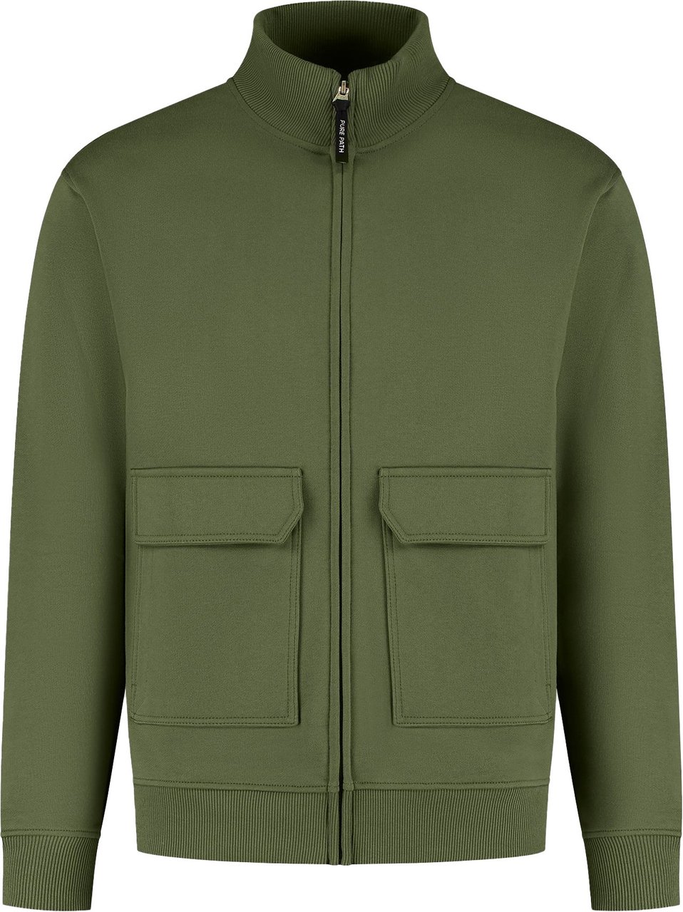 Pure Path Utility Zip-Up Sweater Groen