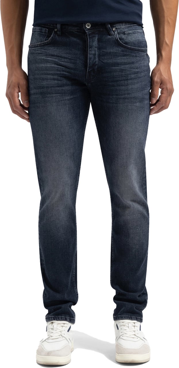 Pure Path Ryan tapered fit jeans donker blauw Blauw