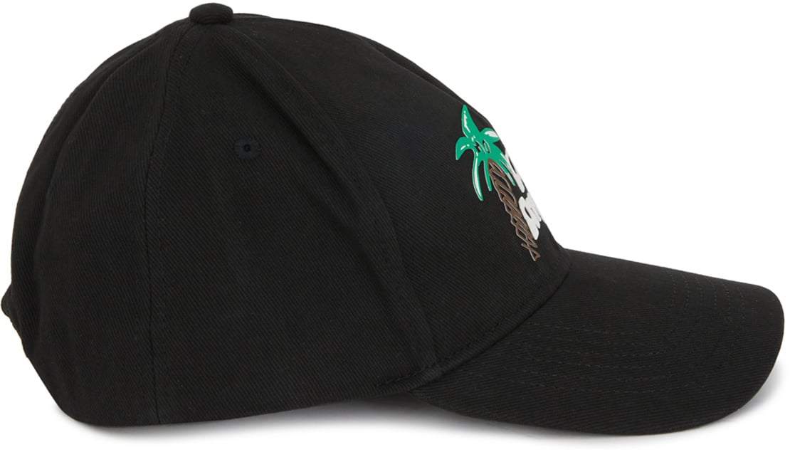 Palm Angels Cappellino con visiera Palm Tree Sketch nero Zwart