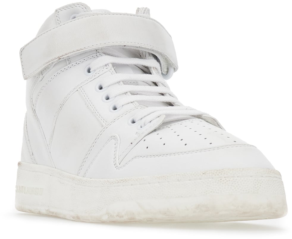 Saint Laurent Saint Laurent White leather Lax sneakers Wit
