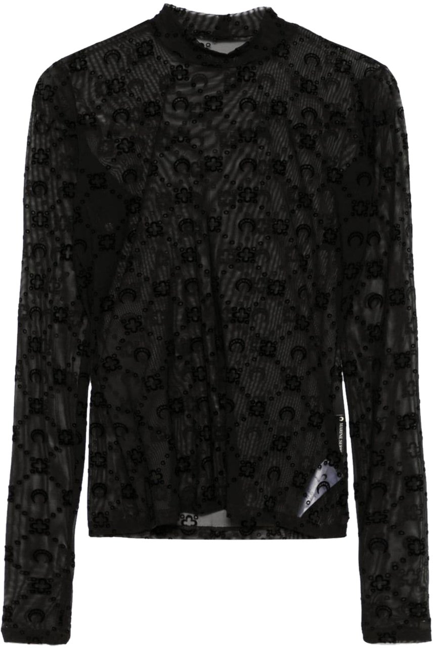 Marine Serre Sweaters Black Zwart