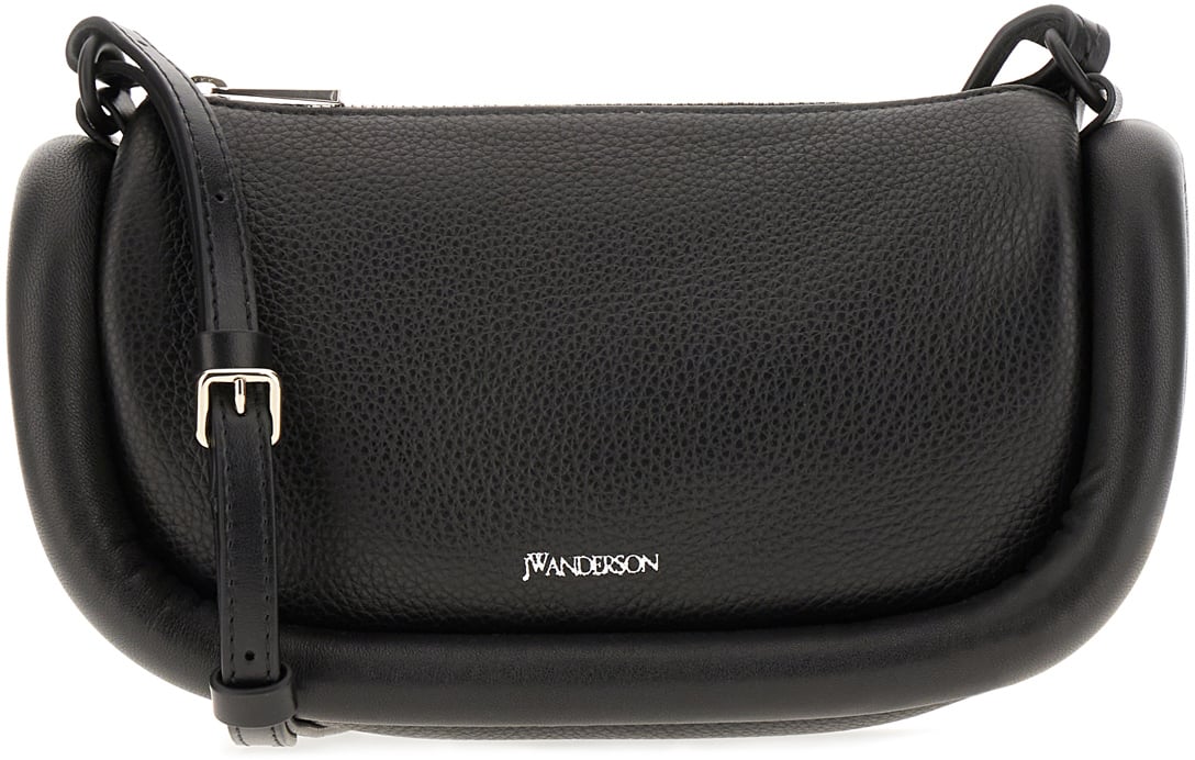 J.W. Anderson J.W. Anderson Black leather Bumper-12 crossbody bag Zwart