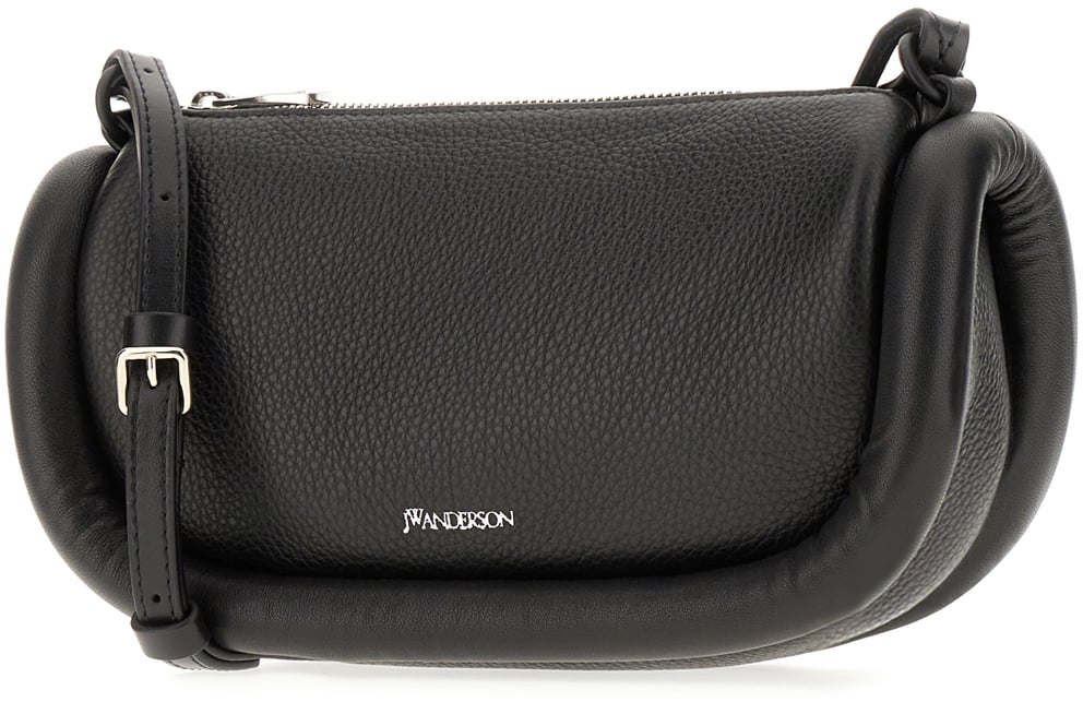 J.W. Anderson J.W. Anderson Black leather Bumper-12 crossbody bag Zwart
