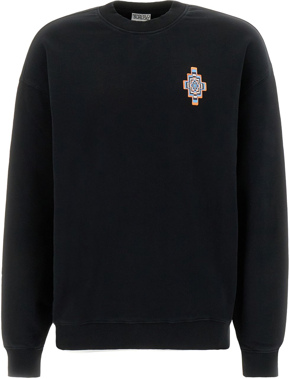 Marcelo Burlon Marcelo Burlon Black cotton oversize sweatshirt Zwart