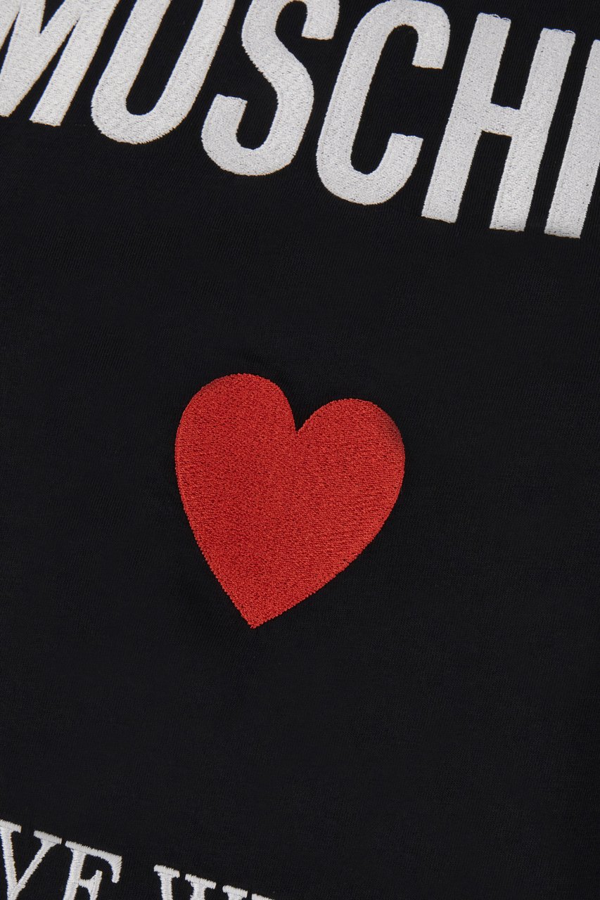 Moschino Moschino Black cotton t-shirt Zwart