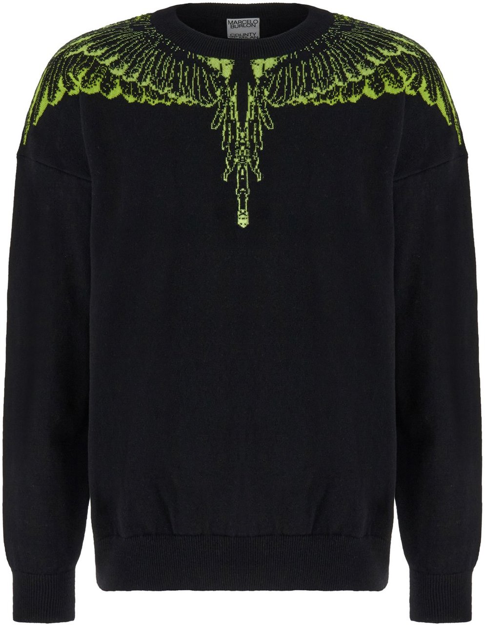 Marcelo Burlon Marcelo Burlon Black cotton blend sweater Zwart
