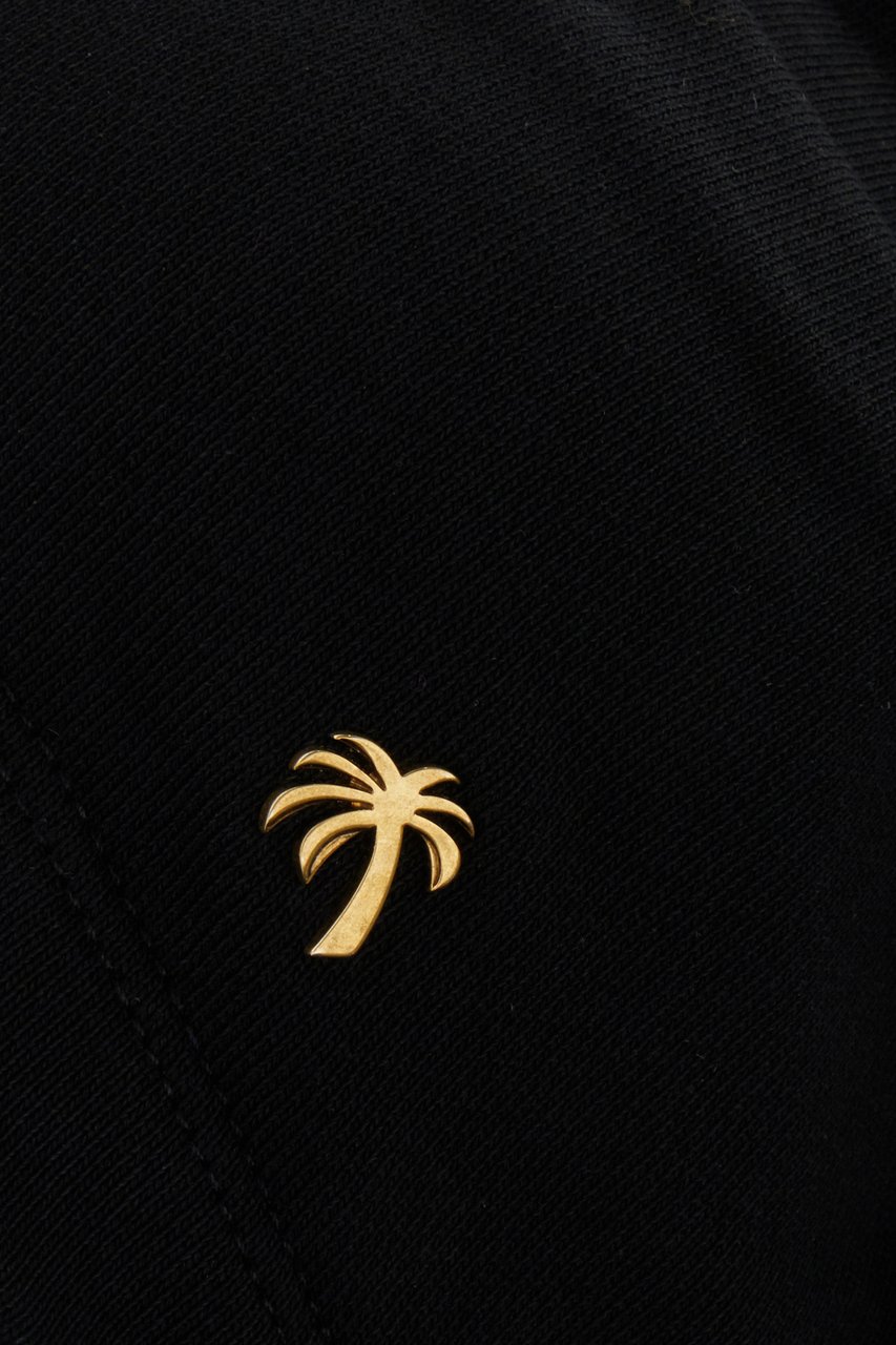 Palm Angels Palm Angels Black cotton sweatshirt Zwart