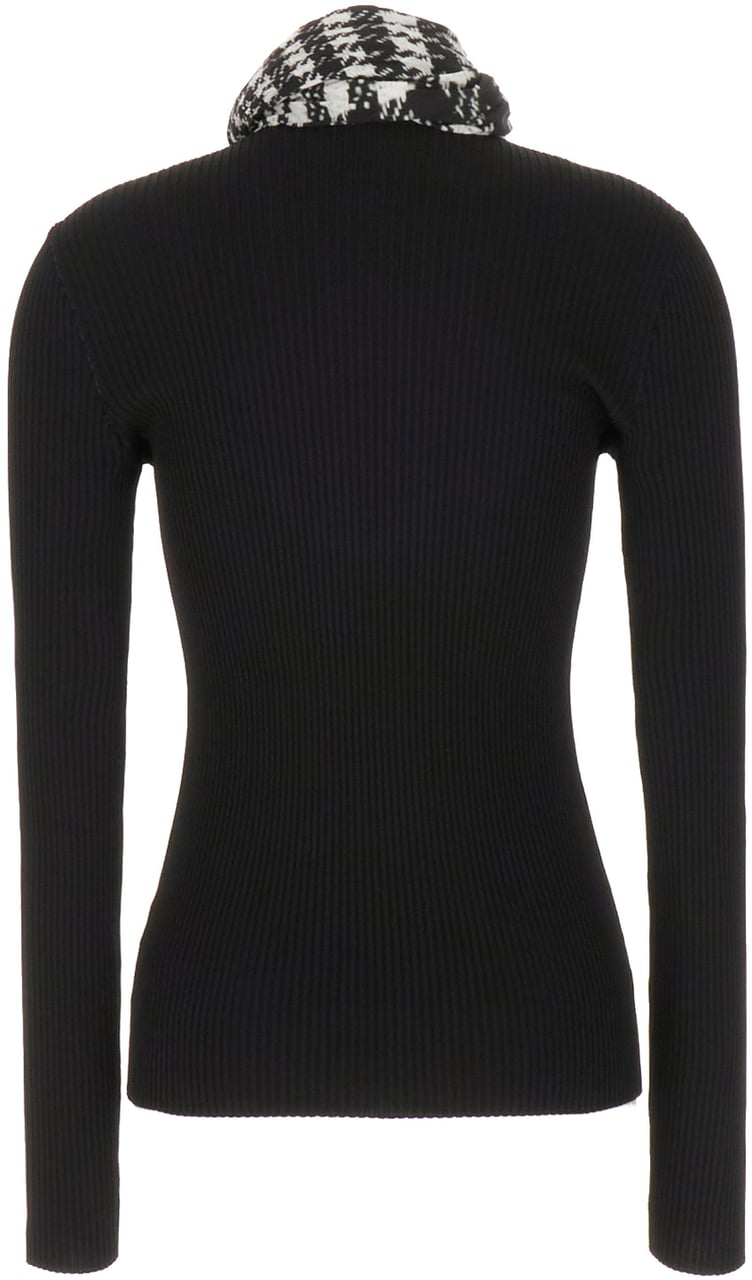 Burberry Burberry Black stretch viscose blend top Zwart