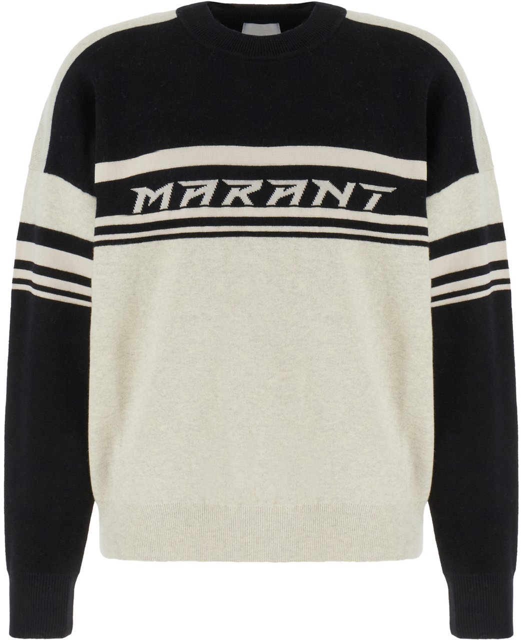 Isabel Marant Isabel Marant Two-tone stretch cotton blend Colby sweater Divers