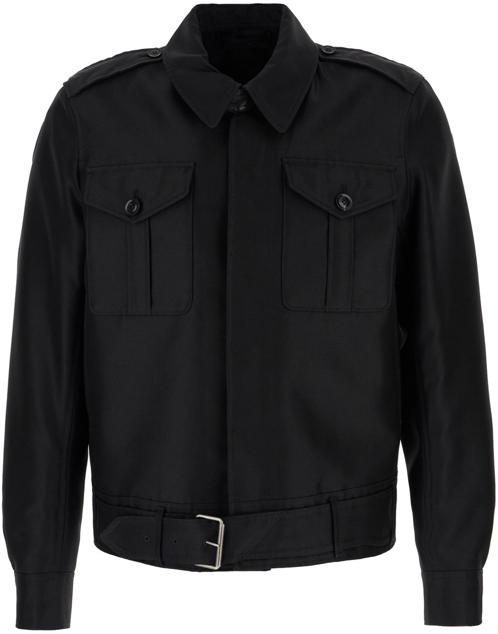 Tom Ford Giacca in Lana e Seta Zwart