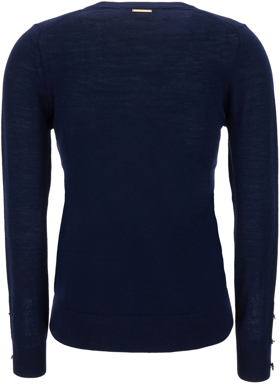 Michael Kors Michael Kors Midnight blue merino wool sweater Blauw