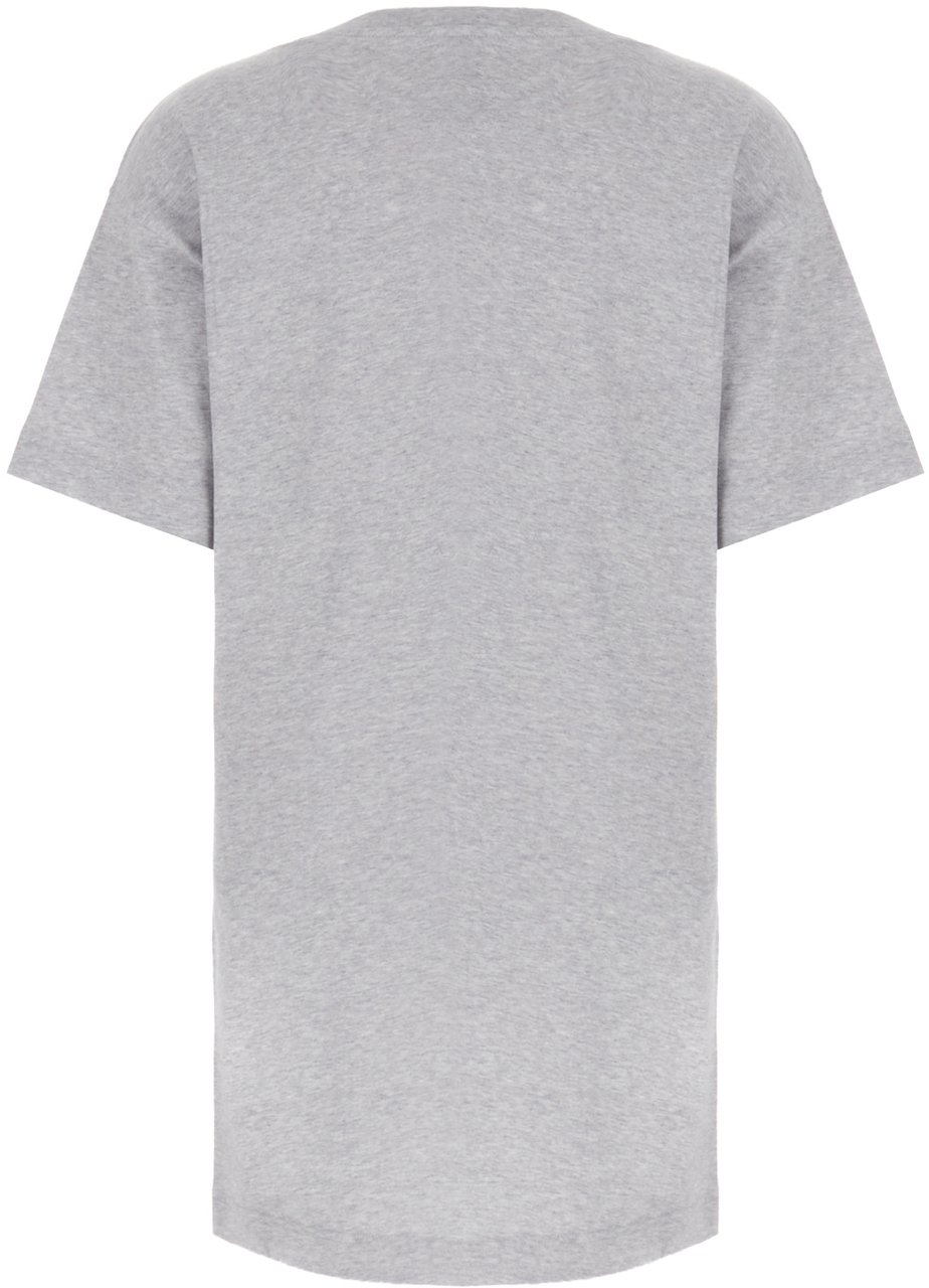 Moschino Moschino Melange grey cotton oversize t-shirt dress Grijs