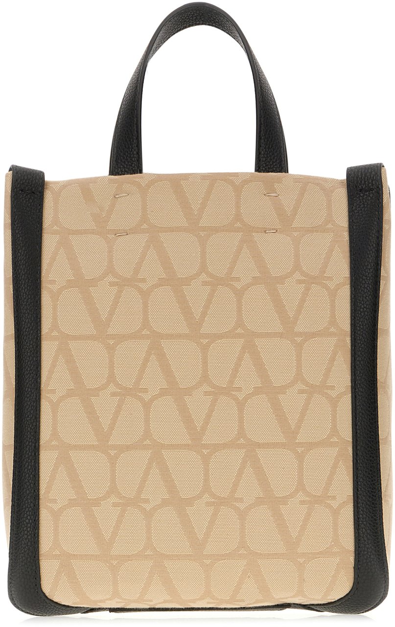 Valentino Valentino Beige Toile Iconographe fabric handbag Beige