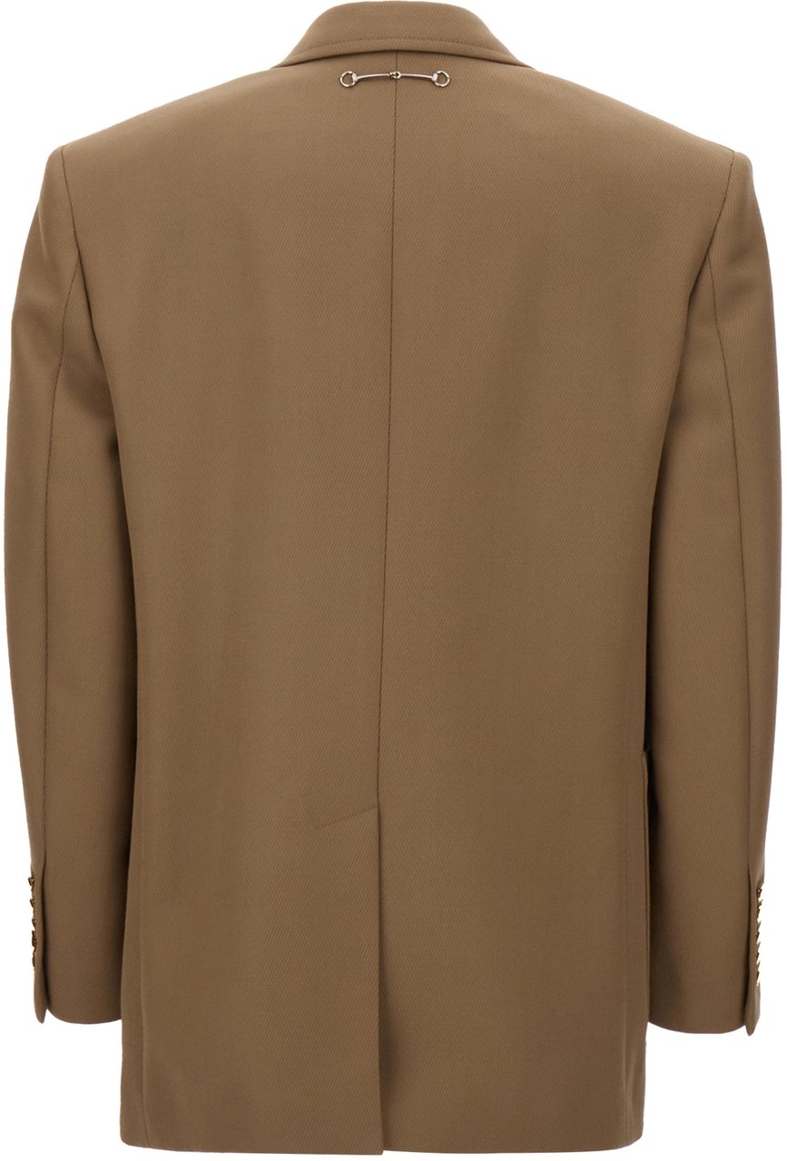 Gucci Gucci Biscuit wool blazer Groen