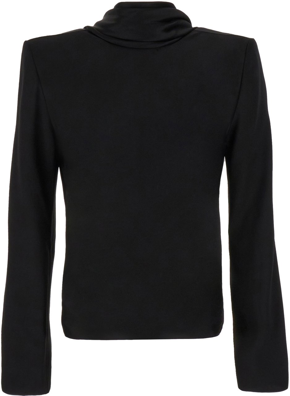 Saint Laurent Saint Laurent Black silk blouse Zwart