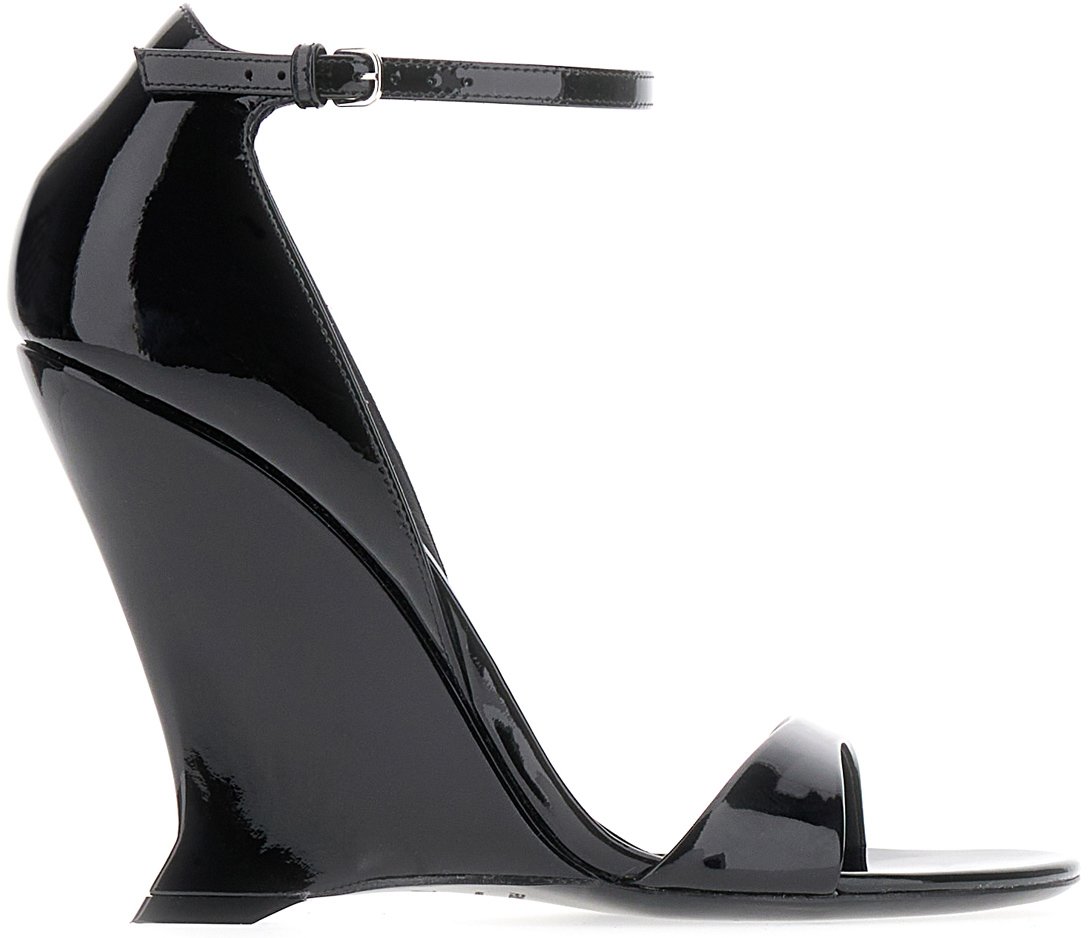 Ferragamo Ferragamo Black leather sandals Zwart