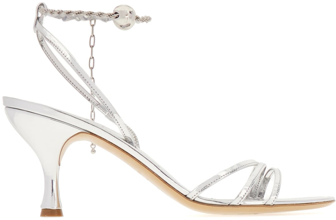Ferragamo Ferragamo Silver leather sandals Zilver