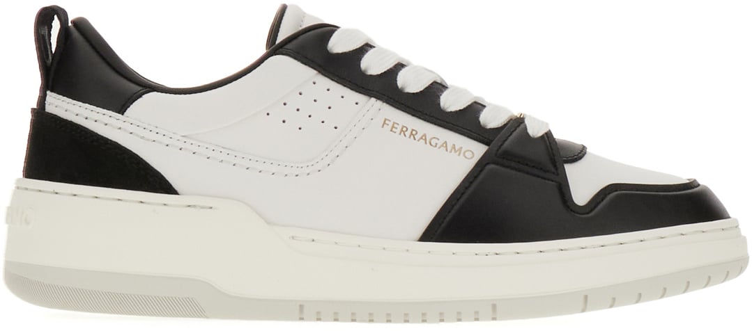Ferragamo Ferragamo Two-tone leather sneakers Divers