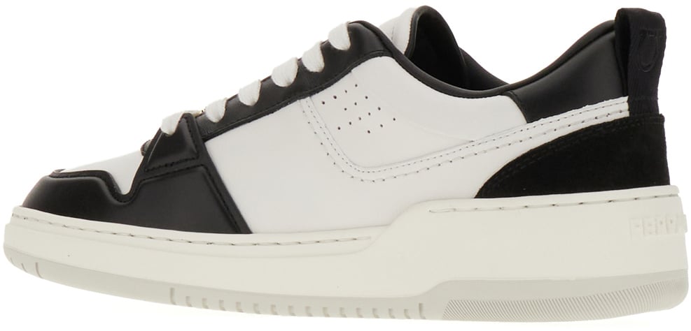 Ferragamo Ferragamo Two-tone leather sneakers Divers