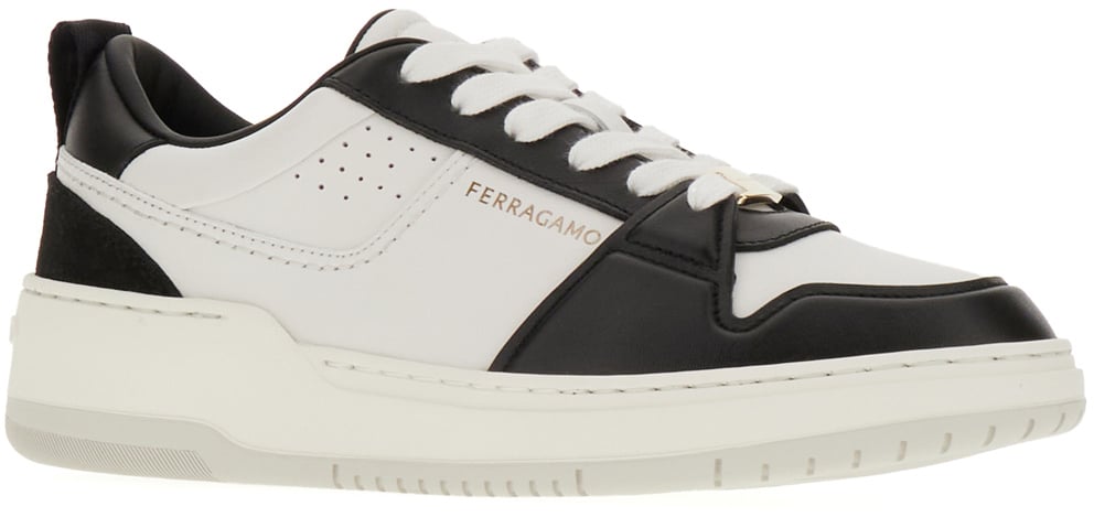 Ferragamo Ferragamo Two-tone leather sneakers Divers