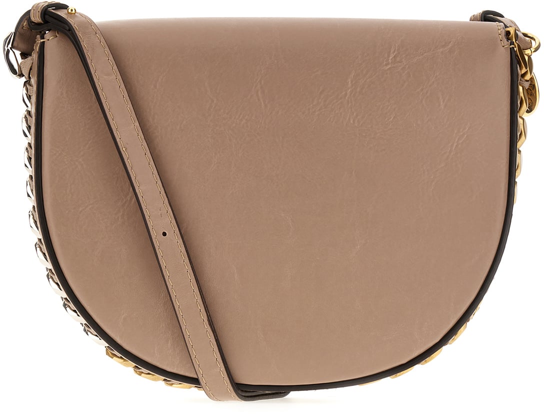 Stella McCartney Stella McCartney Dove grey alter mat medium Frayme shoulder bag Grijs