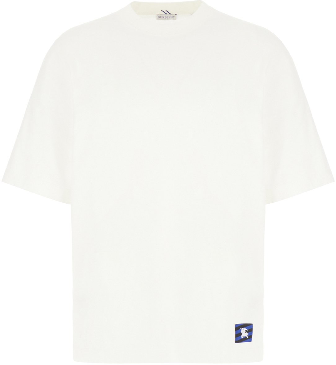 Burberry Burberry Ivory cotton t-shirt Neutraal