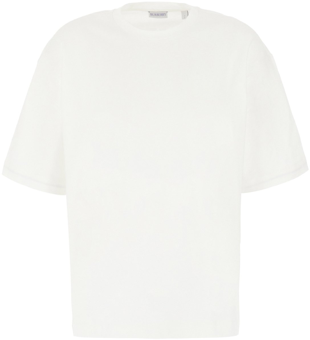 Burberry Burberry Ivory cotton oversize t-shirt Neutraal