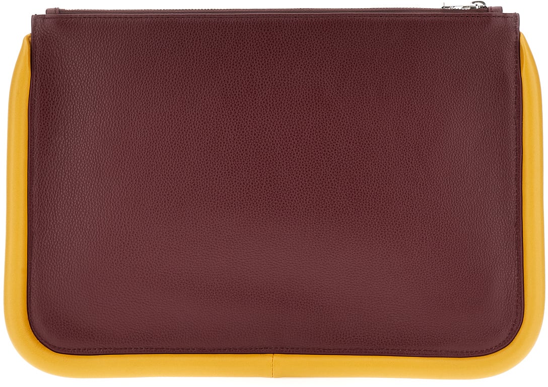 J.W. Anderson J.W. Anderson Burgundy leather large Bumper-Tube clutch Rood