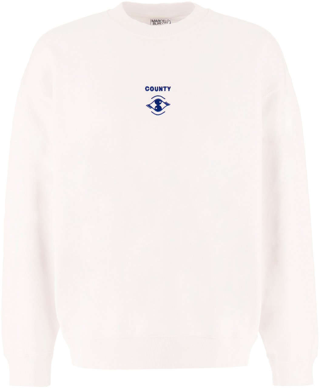 Marcelo Burlon Marcelo Burlon White cotton Poster Eye oversize sweatshirt Wit