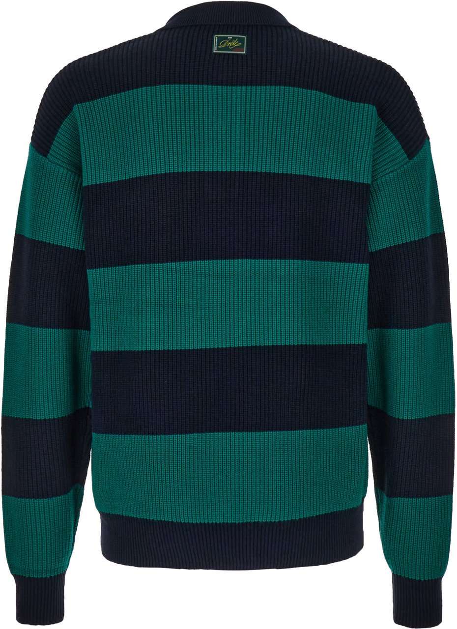 Drôle de Monsieur Drôle de Monsieur Two-tone wool and cotton sweater Divers
