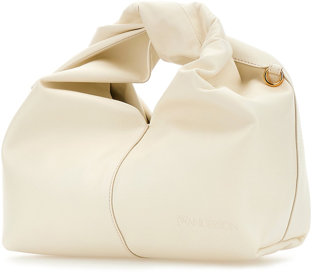 J.W. Anderson J.W. Anderson Ivory leather mini Twister handbag Neutraal
