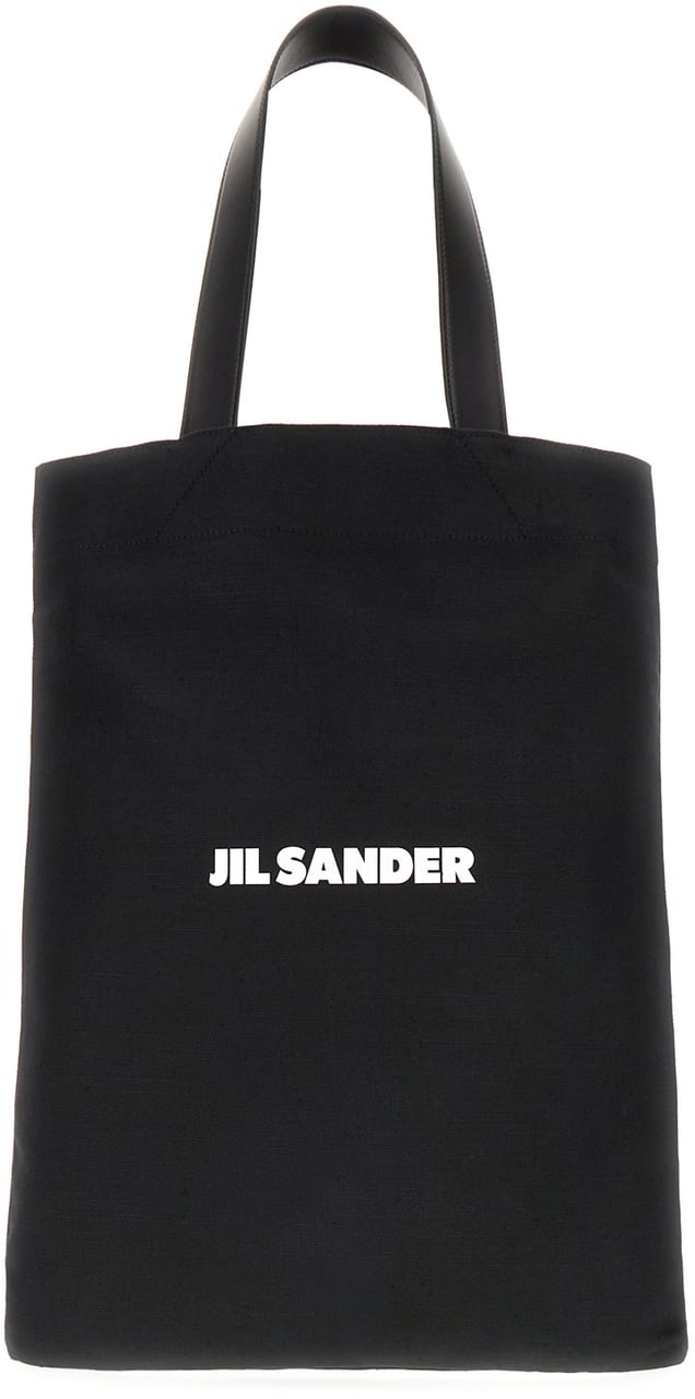 Jil Sander Jil Sander Black canvas shopping bag Zwart