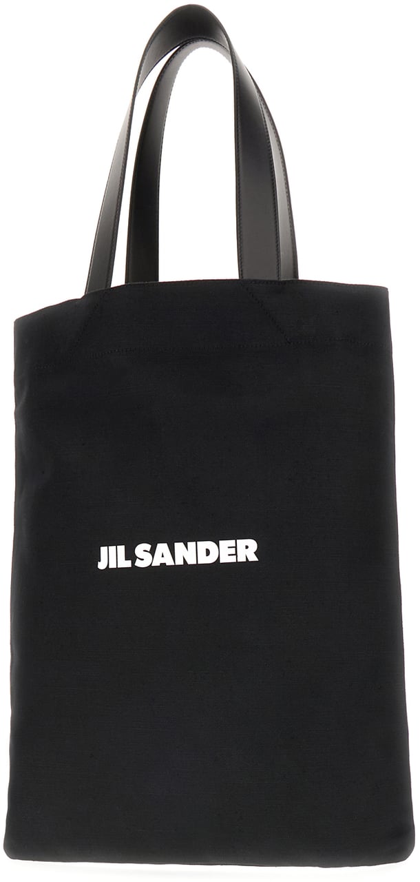 Jil Sander Jil Sander Black canvas shopping bag Zwart