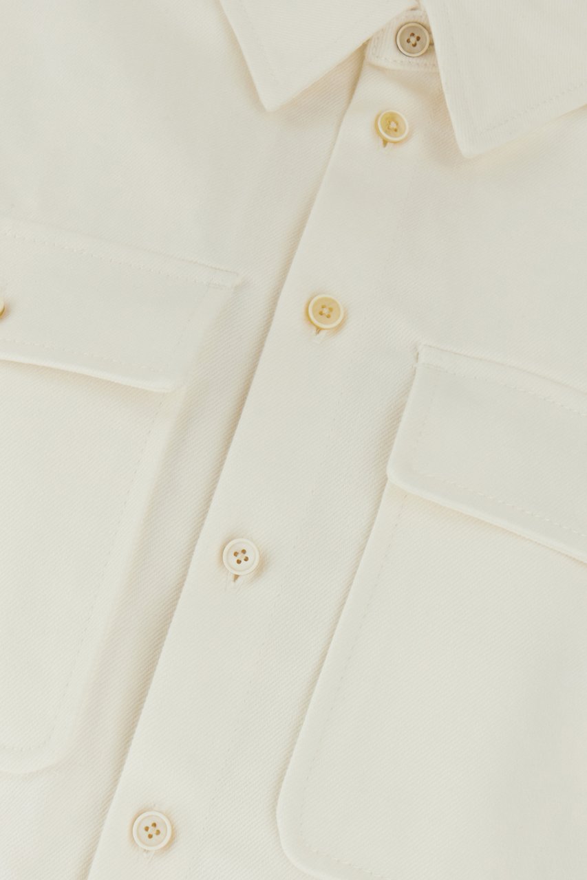Jil Sander Jil Sander Ivory denim oversize shirt Wit