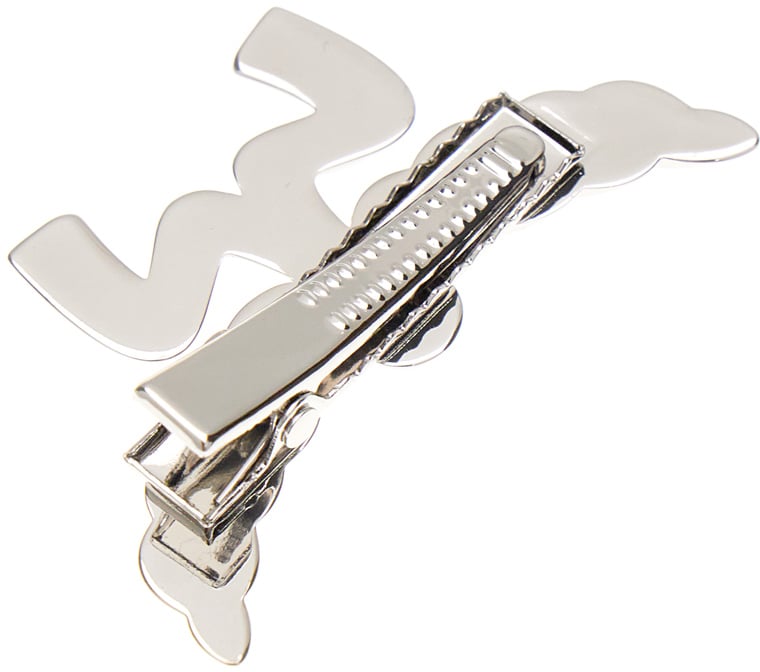 MCM MCM Silver metal Laurel hair clip Zilver
