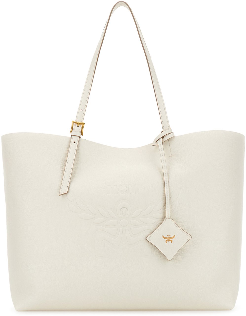 MCM MCM White leather large Himmel shopping bag Wit