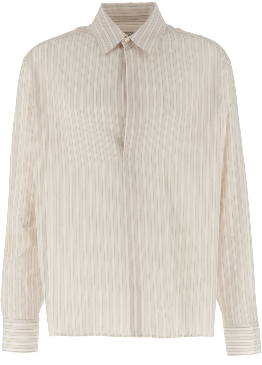 Lanvin Lanvin Embroidered cotton shirt Neutraal