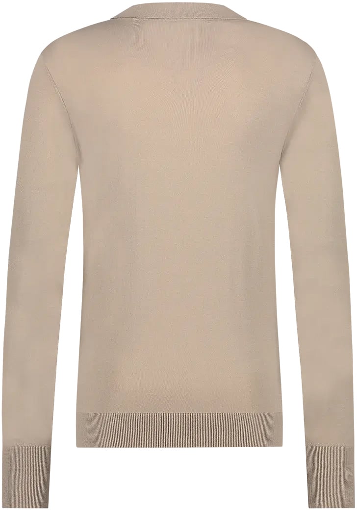 Aeden Nolano Polo Longsleeve Taupe Taupe