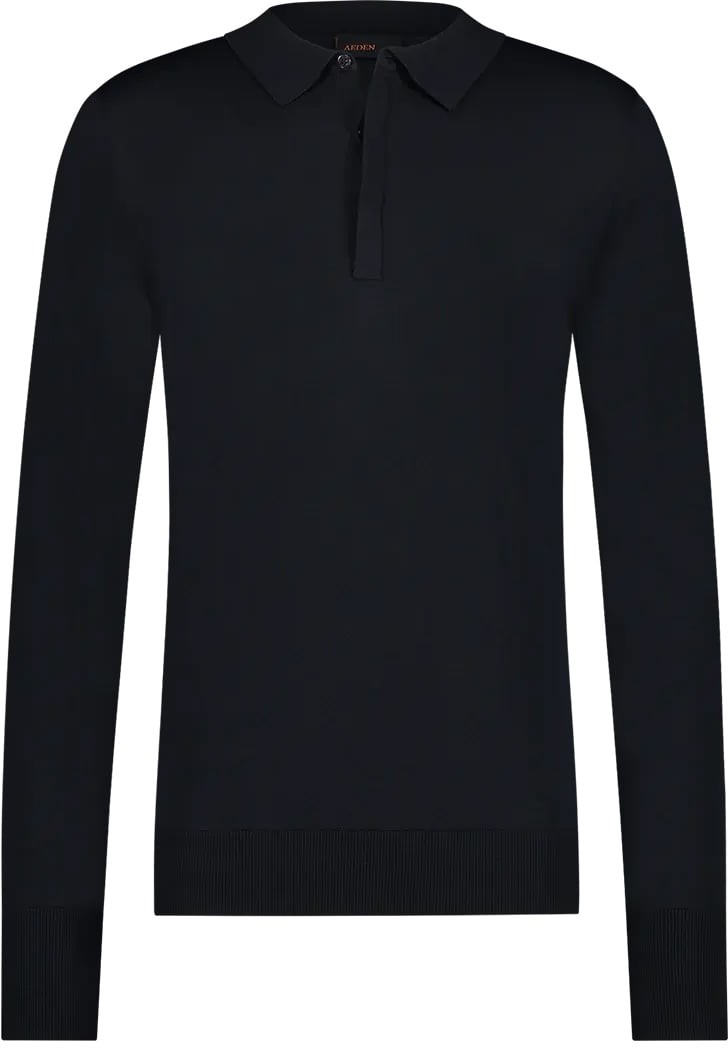 Aeden Nolano Polo Longsleeve Navy Blauw
